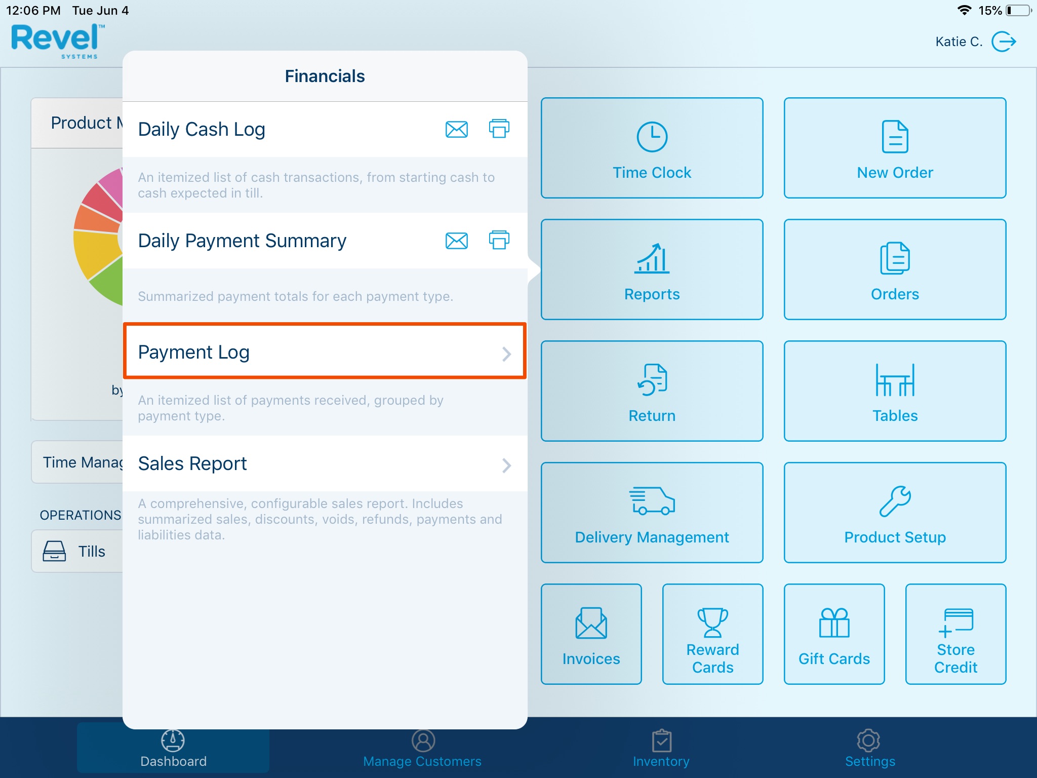 Viewing Reports on the Point of Sale