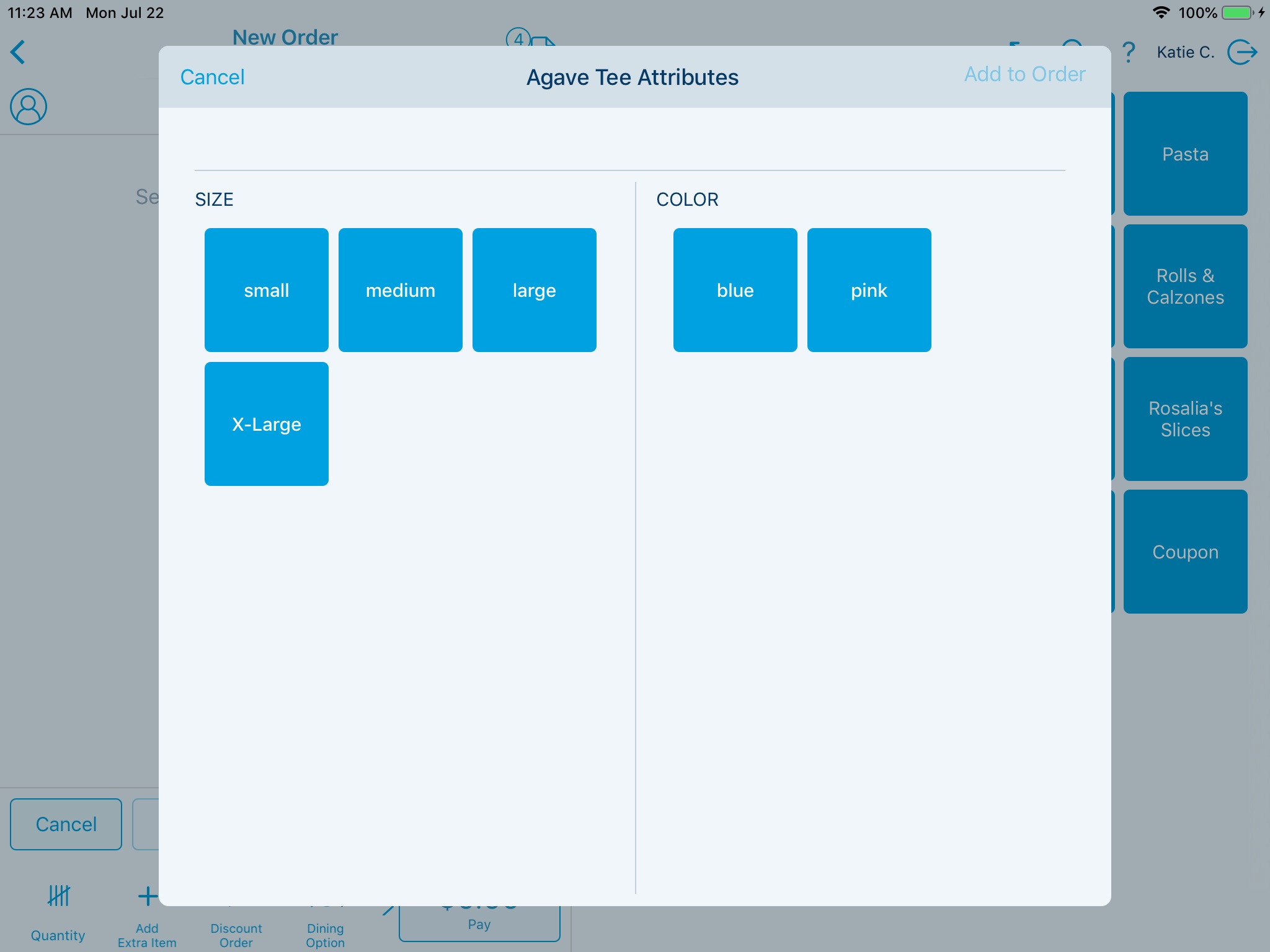 Creating Matrix Inventory on the Point of Sale