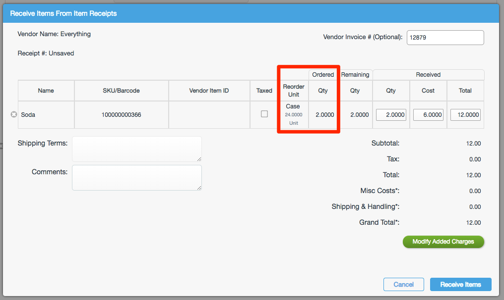 Inventory Stock Unit Conversions